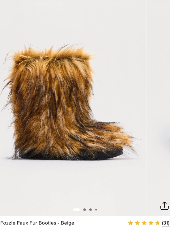 Fashion Nova Shoes - Fashion Nova Faux Fur Winter Booties in Brown & Black